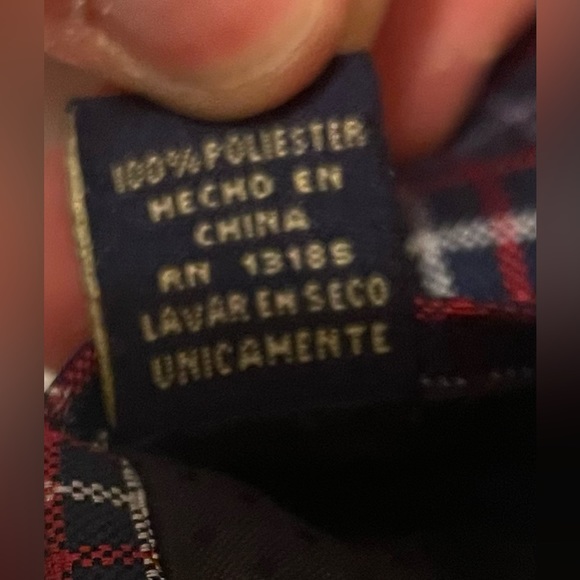 US POLO ASSN Handmade Men's Tie Red White Blue Plaid Polyester Necktie NEW - Picture 9 of 9